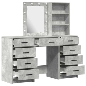 Τραπέζι περιποίησης με συρτάρι 3 pcs Γκρι 40 x 41 x 135 εκ. - Pakobazaar