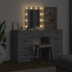 Τραπέζι περιποίησης με συρτάρι 3 pcs Γκρι 40 x 41 x 135 εκ. - Pakobazaar
