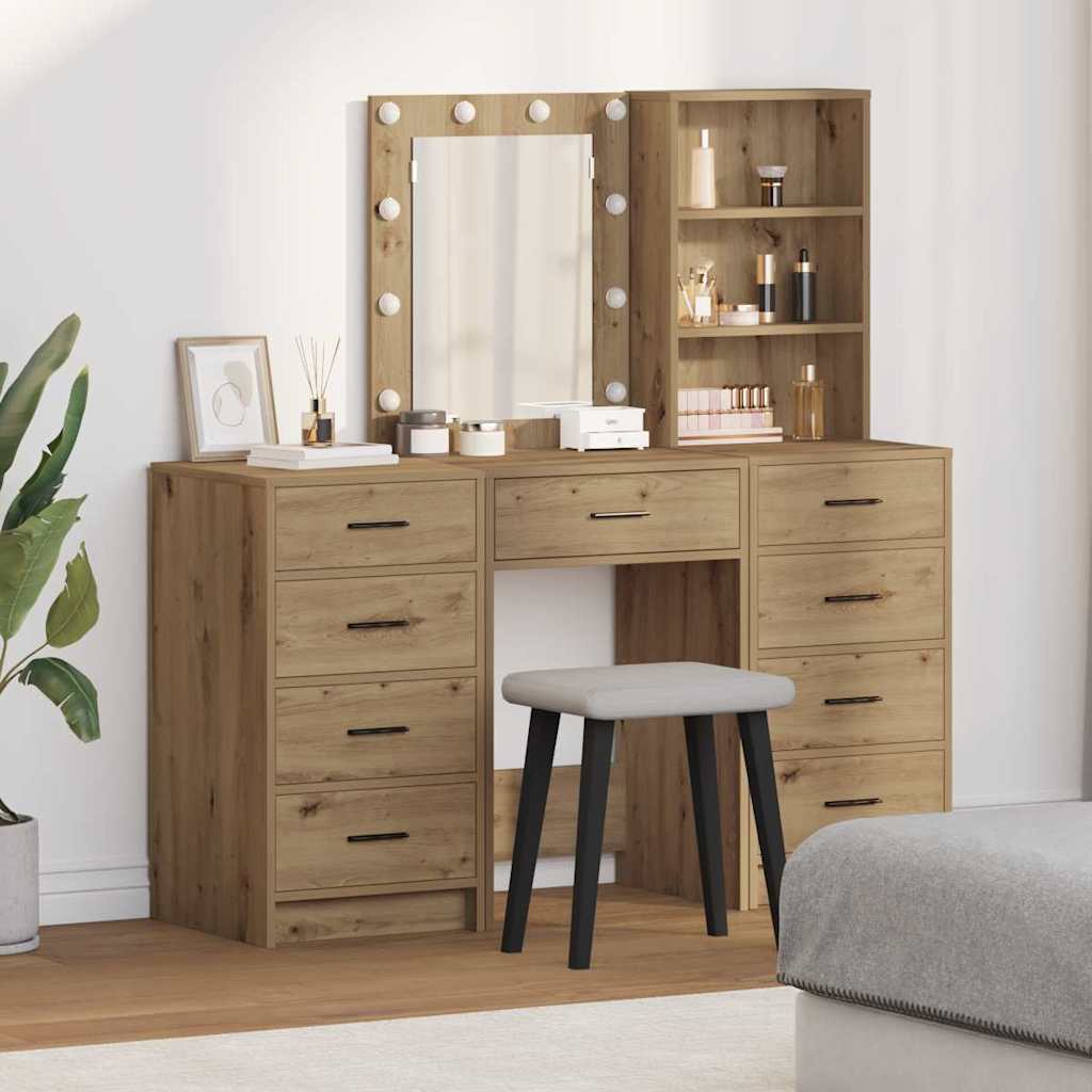 Τραπέζι περιποίησης με συρτάρι 3 pcs Καφέ 40 x 41 x 135 εκ. - Pakobazaar