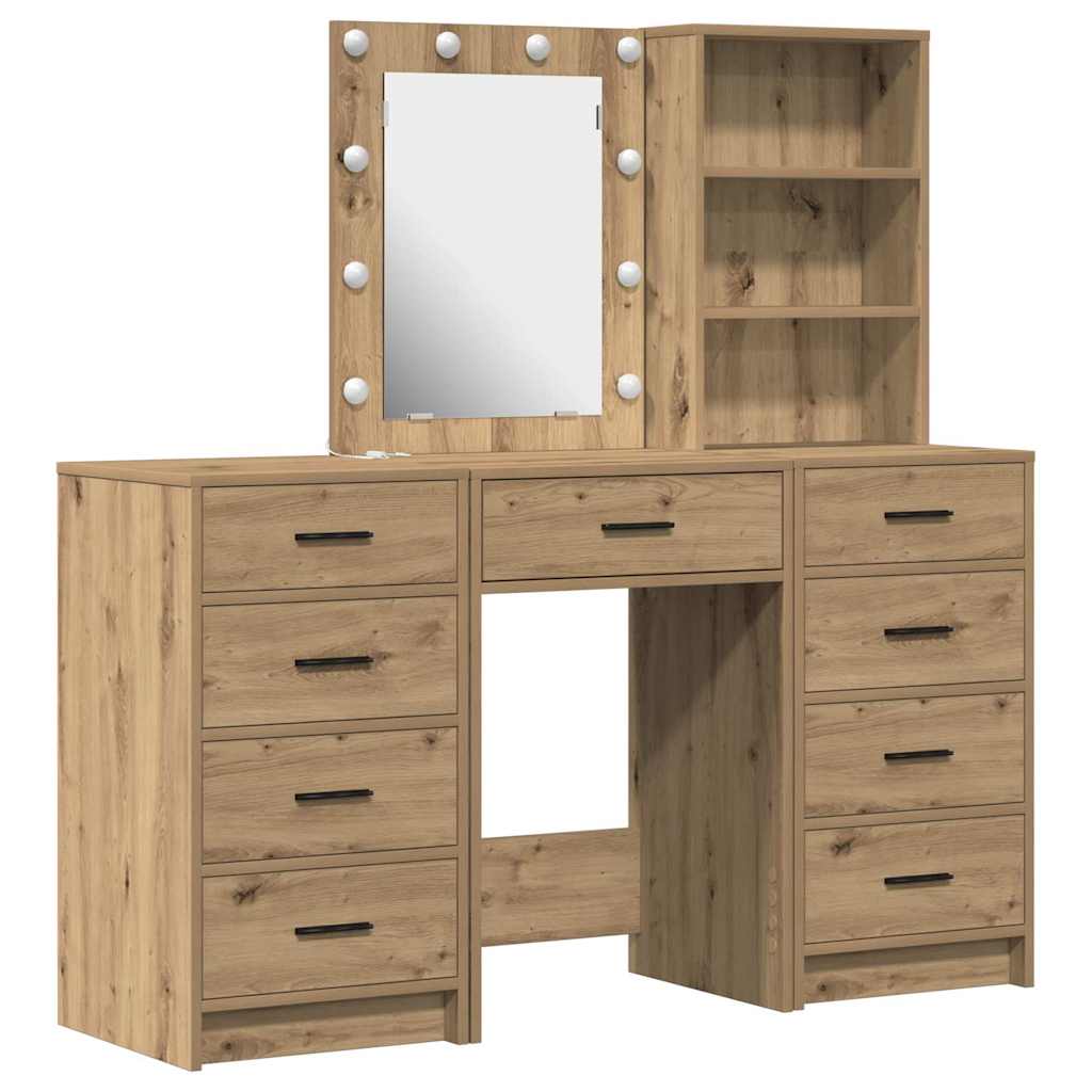 Τραπέζι περιποίησης με συρτάρι 3 pcs Καφέ 40 x 41 x 135 εκ. - Pakobazaar