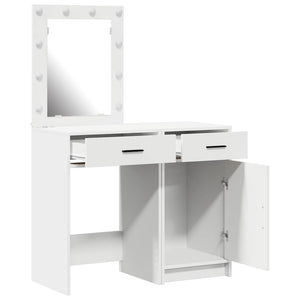 Τραπέζι περιποίησης με συρτάρι 2 pcs Λευκό 50 x 41 x 135 εκ - Pakobazaar
