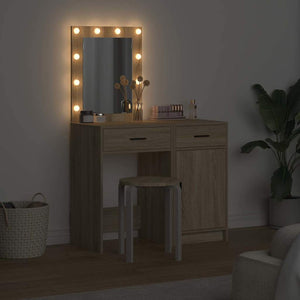 Τραπέζι περιποίησης με συρτάρι 2 pcs Καφέ 50 x 41 x 135 εκ - Pakobazaar