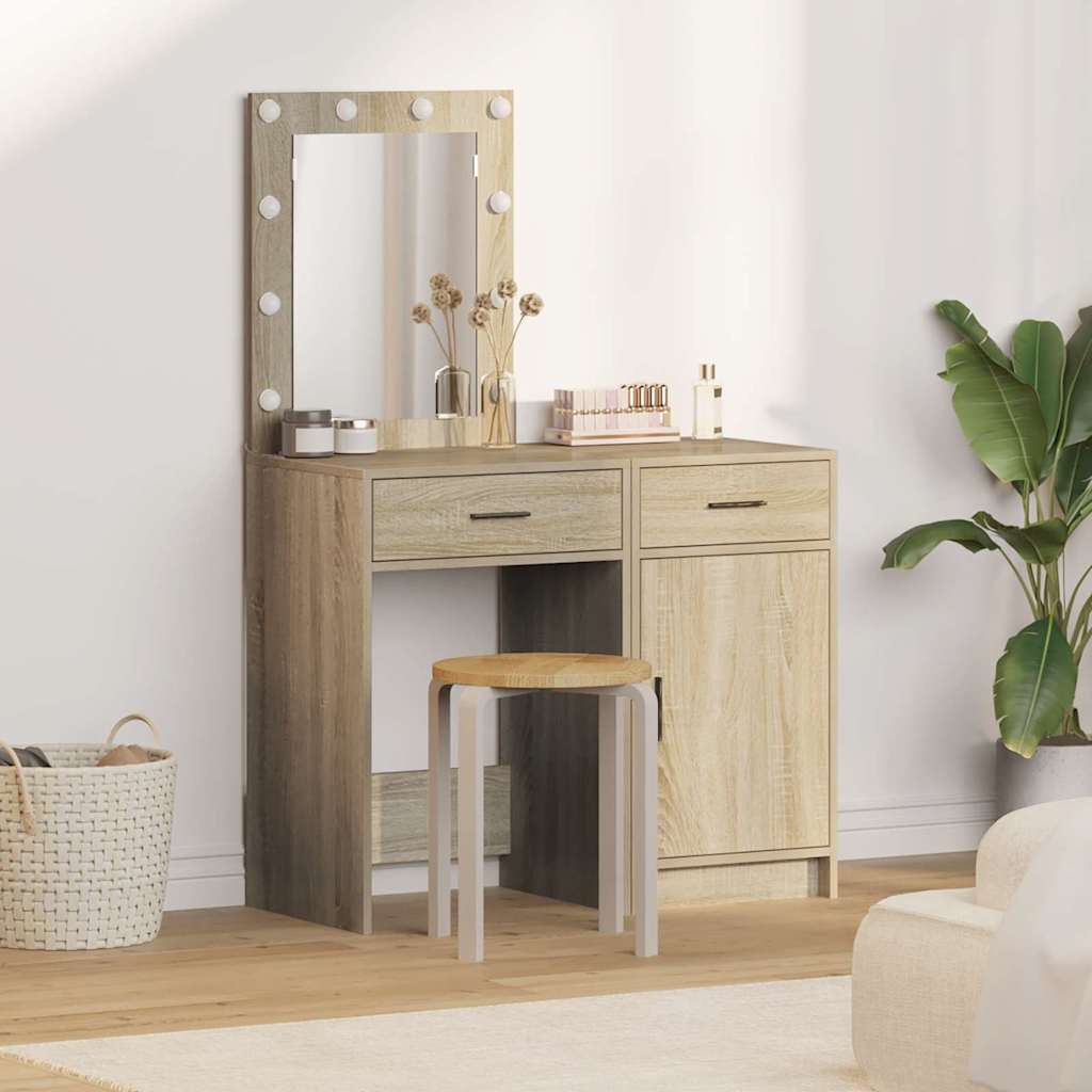 Τραπέζι περιποίησης με συρτάρι 2 pcs Καφέ 50 x 41 x 135 εκ - Pakobazaar