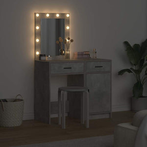 Τραπέζι περιποίησης με συρτάρι 2 pcs Γκρι 50 x 41 x 135 εκ - Pakobazaar
