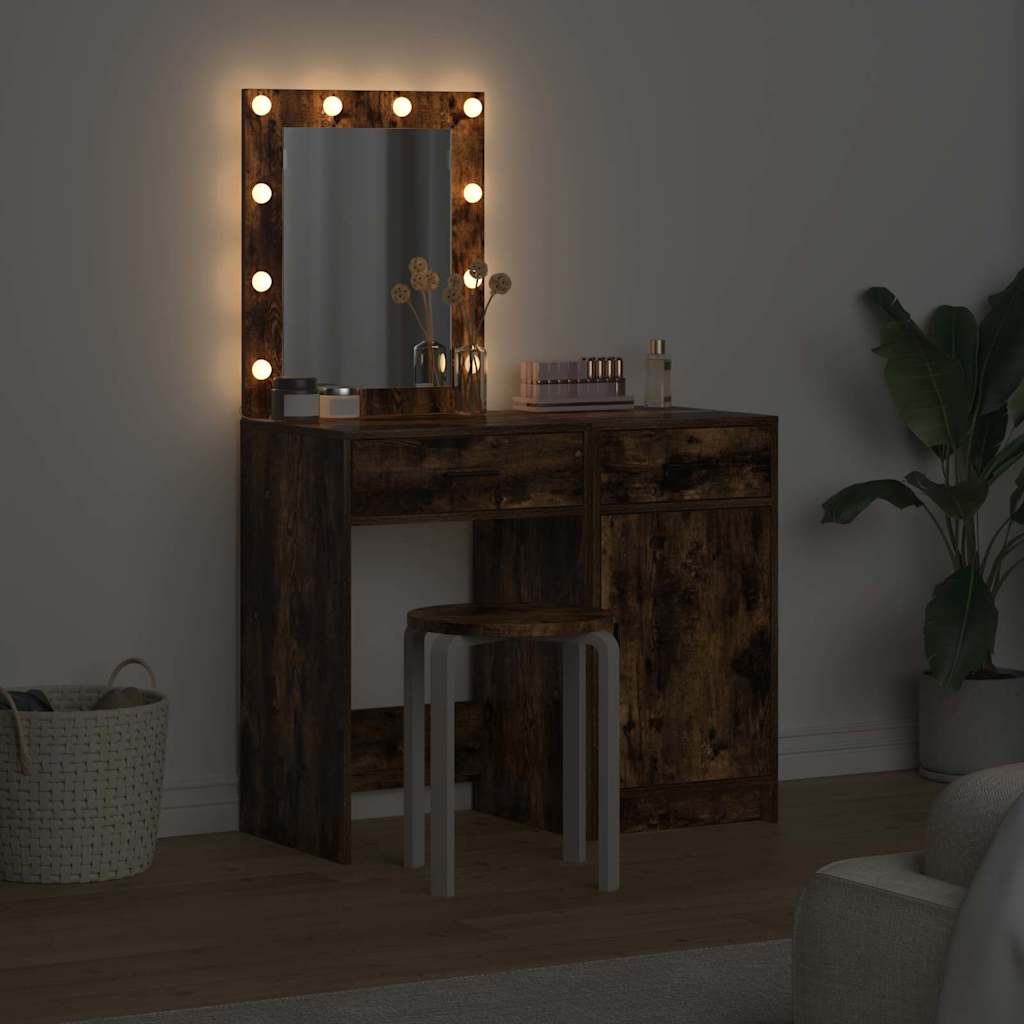Τραπέζι περιποίησης με συρτάρι 2 pcs Καφέ 50 x 41 x 135 εκ