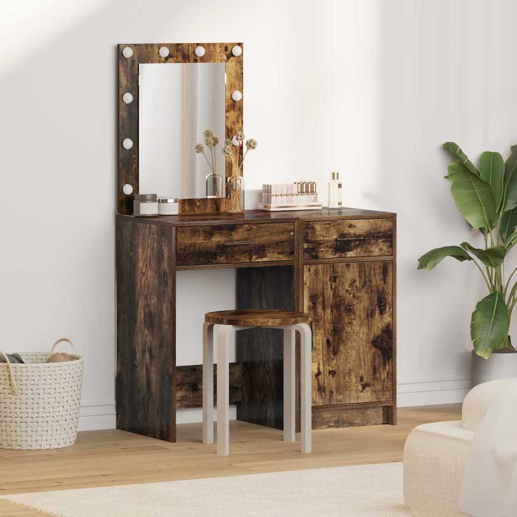 Τραπέζι περιποίησης με συρτάρι 2 pcs Καφέ 50 x 41 x 135 εκ