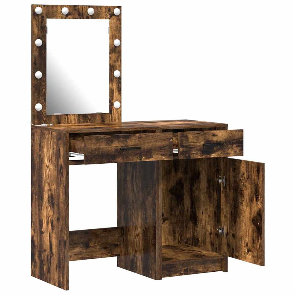Τραπέζι περιποίησης με συρτάρι 2 pcs Καφέ 50 x 41 x 135 εκ