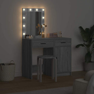 Τραπέζι περιποίησης με συρτάρι 2 pcs Γκρι 50 x 41 x 135 εκ - Pakobazaar