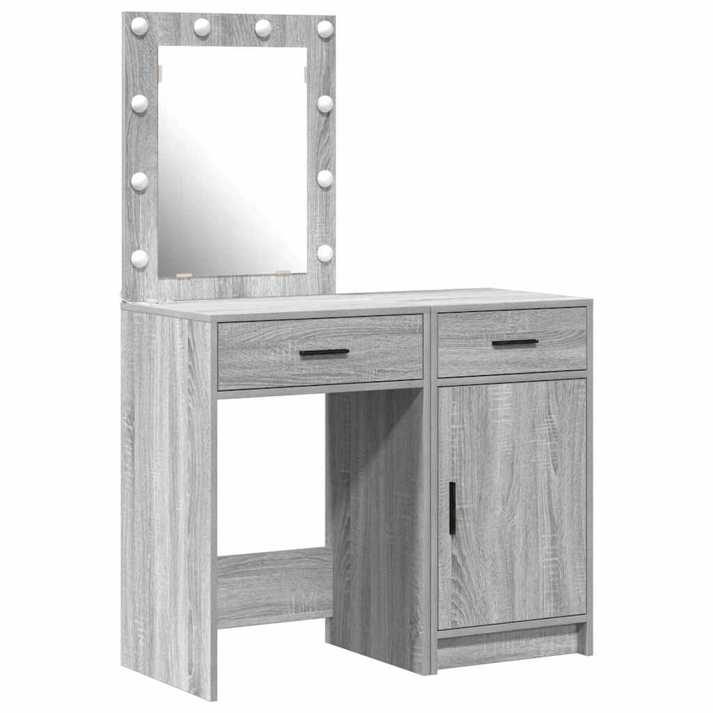Τραπέζι περιποίησης με συρτάρι 2 pcs Γκρι 50 x 41 x 135 εκ - Pakobazaar