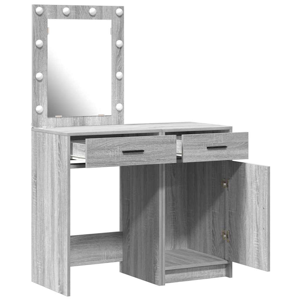 Τραπέζι περιποίησης με συρτάρι 2 pcs Γκρι 50 x 41 x 135 εκ - Pakobazaar