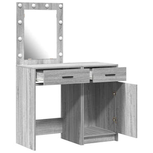 Τραπέζι περιποίησης με συρτάρι 2 pcs Γκρι 50 x 41 x 135 εκ - Pakobazaar