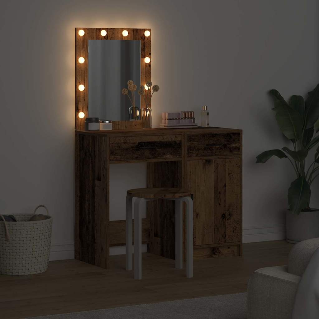 Τραπέζι περιποίησης με συρτάρι 2 pcs Καφέ 50 x 41 x 135 εκ