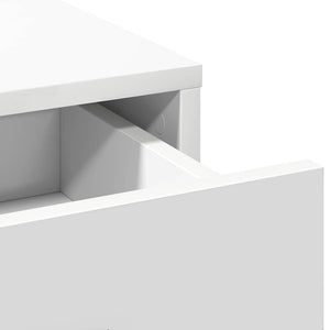 Τραπέζι περιποίησης με συρτάρι 3 pcs Λευκό Επεξεργασμένο ξύλο - Pakobazaar