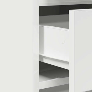 Τραπέζι περιποίησης με συρτάρι 3 pcs Λευκό Επεξεργασμένο ξύλο - Pakobazaar