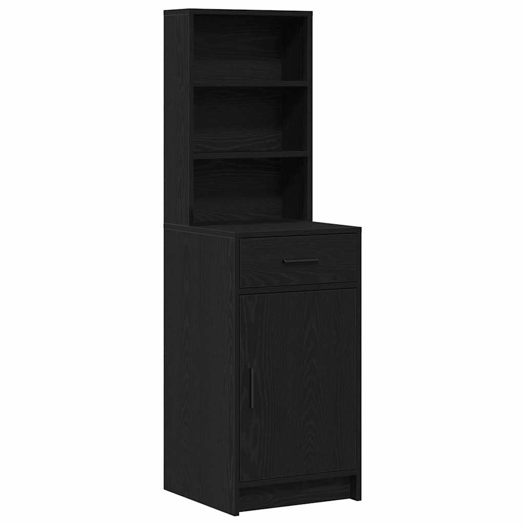 Σετ Τραπέζι Ντυσίματος με LED με φώτα καθρέφτη 2 pcs Μαύρη Οξυά