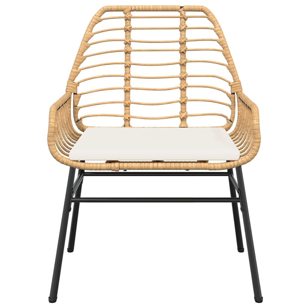 Σετ Τραπεζαρίας Κήπου 5 Τεμ. Καφέ Συνθ.Ρατάν/Γυαλί με Μαξιλάρια