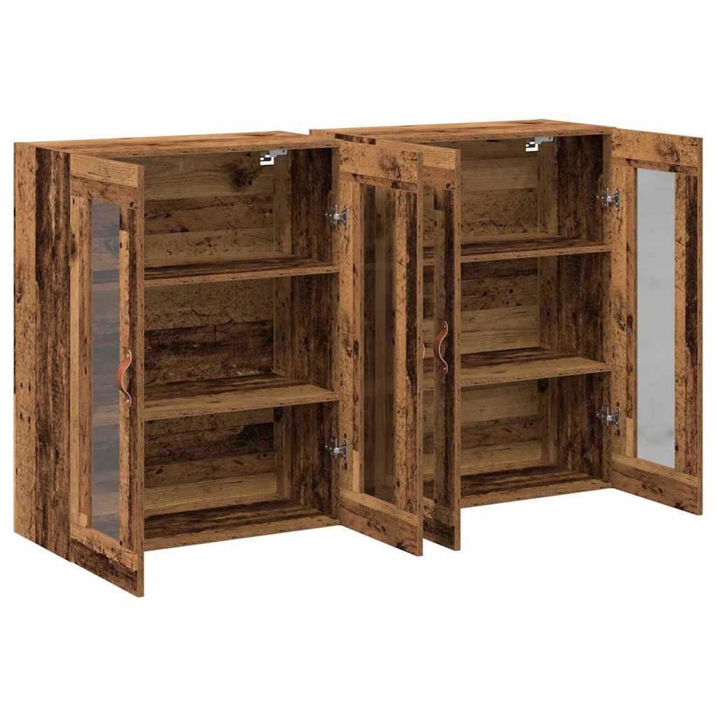 Ντουλάπια Τοίχου 2 pcs Παλιό Ξύλο 69,5 x 34 x 90 εκ.