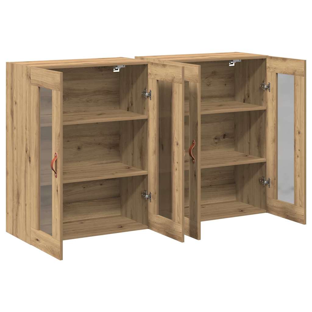 Ντουλάπια Τοίχου 2 pcs Artisan Oak 69,5 x 34 x 90 εκ.