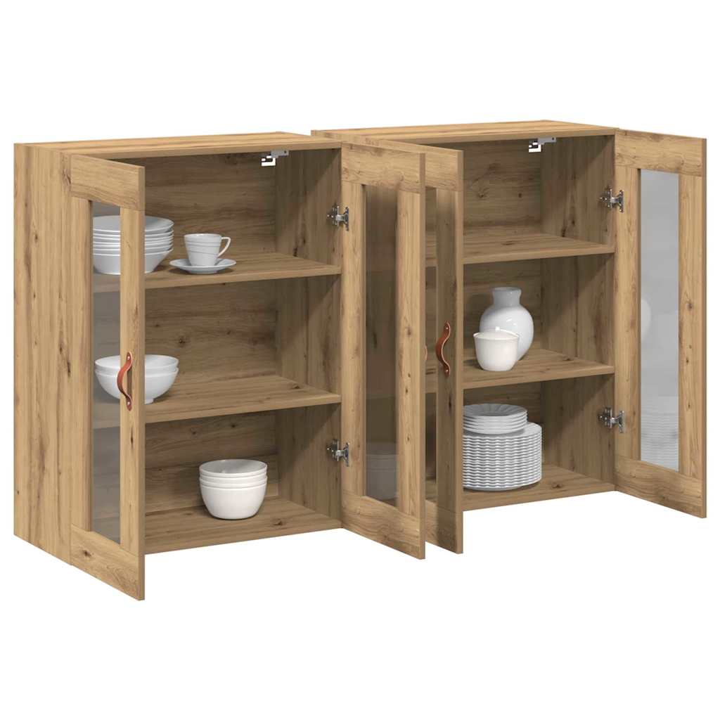 Ντουλάπια Τοίχου 2 pcs Artisan Oak 69,5 x 34 x 90 εκ.