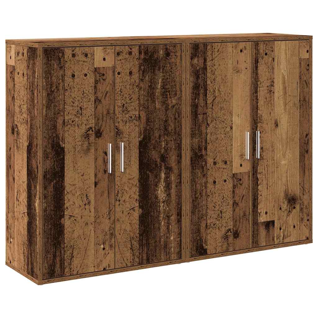 Πλαϊνό γραφείο 2 pcs Παλιό ξύλο 60 x 31 x 84 εκ. - Pakobazaar