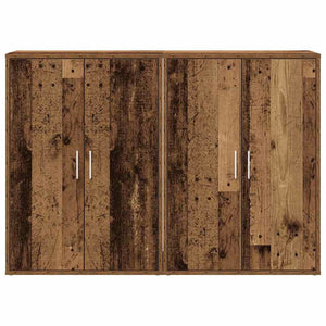 Πλαϊνό γραφείο 2 pcs Παλιό ξύλο 60 x 31 x 84 εκ. - Pakobazaar