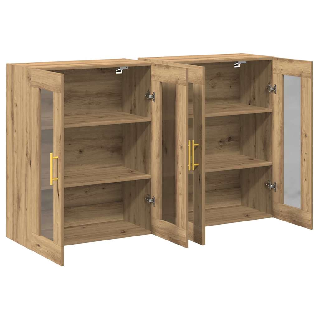 Ντουλάπια Τοίχου 2 pcs Artisan Oak 69,5 x 34 x 90 εκ.