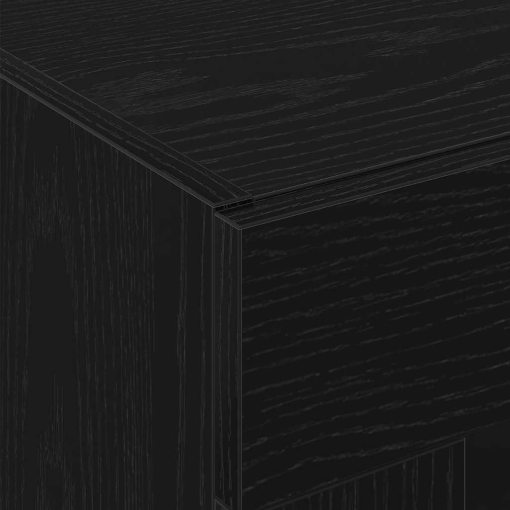 Ντουλάπια Τοίχου 2 pcs Μαύρη Οξυά 69,5 x 34 x 90 εκ.