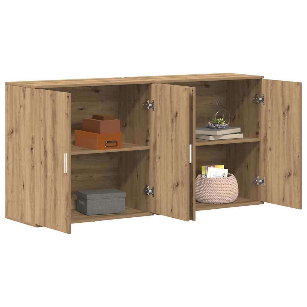 Πλαϊνό γραφείο 2 pcs Artisan Oak 79 x 38 x 80 εκ. - Pakobazaar