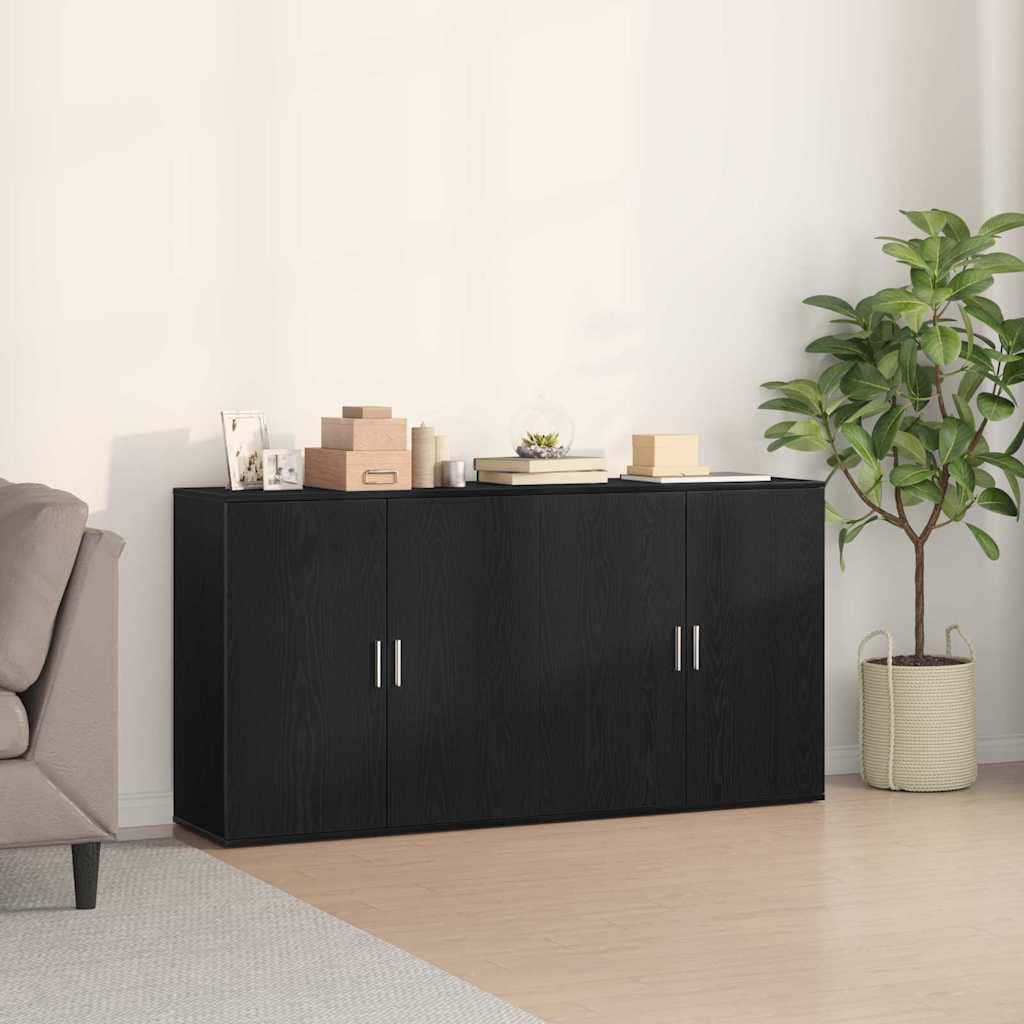 Πλαϊνό γραφείο 2 pcs Μαύρη Οξυά 79 x 38 x 80 εκ.