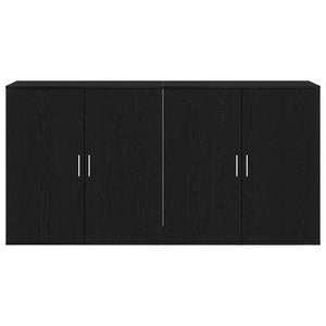Πλαϊνό γραφείο 2 τμχ. Μαύρη Οξυά 79 x 38 x 80 εκ.