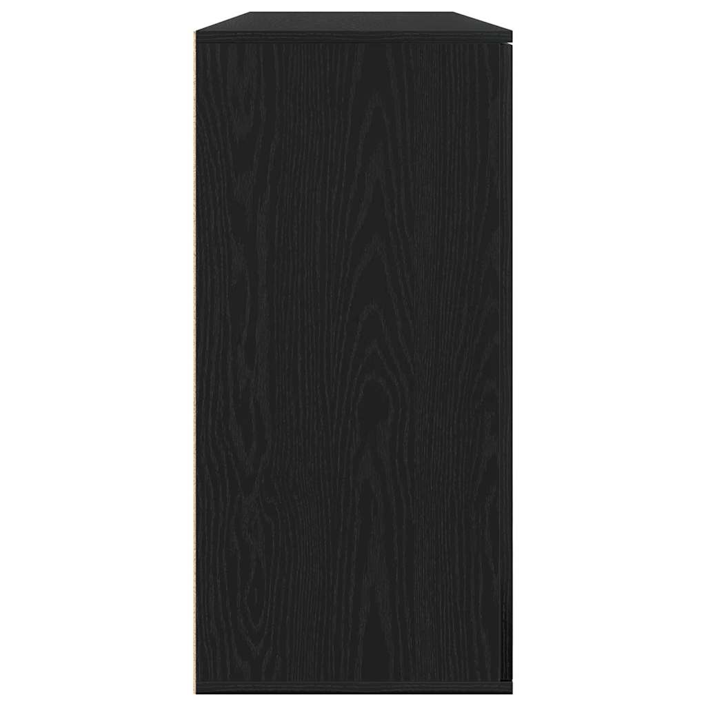 Πλαϊνό γραφείο 2 pcs Μαύρη Οξυά 79 x 38 x 80 εκ.