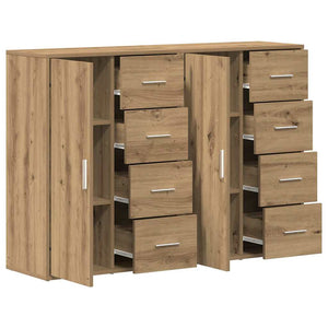 Πλαϊνό γραφείο με συρτάρι 2 pcs Artisan Oak 60 x 31 x 84 εκ. - Pakobazaar