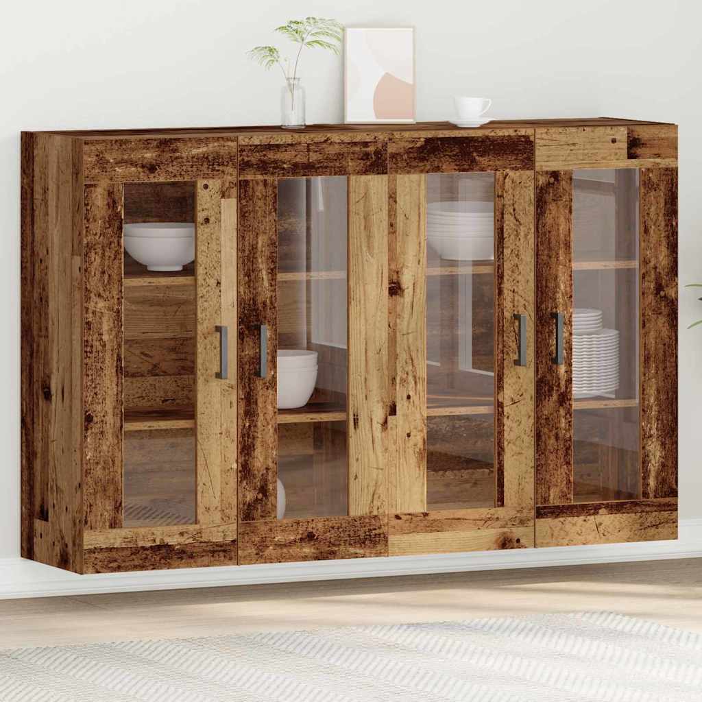 Ντουλάπια Τοίχου 2 pcs Παλιό Ξύλο 69,5 x 34 x 90 εκ. - Pakobazaar