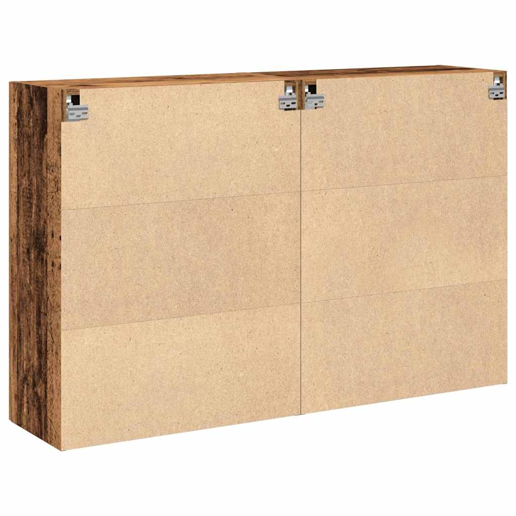 Ντουλάπια Τοίχου 2 pcs Παλιό Ξύλο 69,5 x 34 x 90 εκ. - Pakobazaar