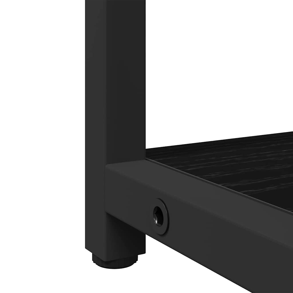 Σετ Επίπλων Μπάνιου με ράφι 2 pcs Μαύρο Επεξεργασμένο ξύλο - Pakobazaar