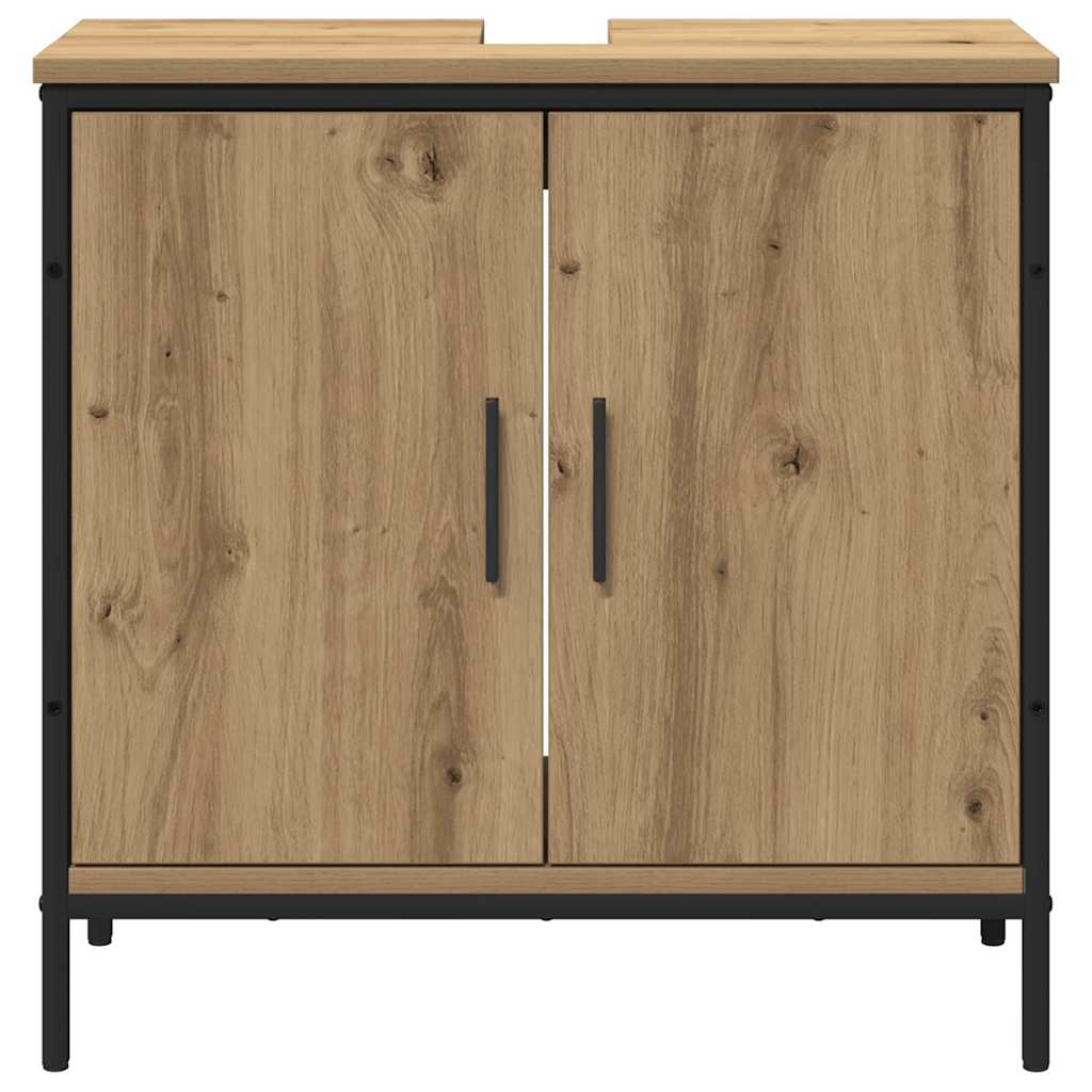 Σετ Επίπλων Μπάνιου με ράφι 2 pcs Καφέ Επεξεργασμένο ξύλο - Pakobazaar