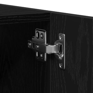Σετ Επίπλων Μπάνιου 3 pcs Μαύρη Οξυά Επεξεργασμένο ξύλο - Pakobazaar