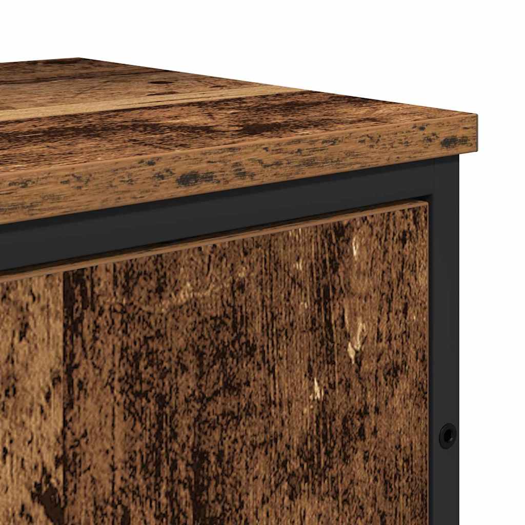 Σετ Επίπλων Μπάνιου Επιτοίχιο 2 pcs Καφέ Επεξεργασμένο ξύλο