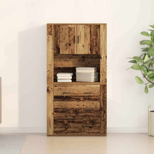 Highboard Παλιό ξύλο 80 x 33 x 150 εκ Επεξεργασμένο Ξύλο