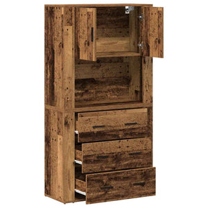 Highboard Παλιό ξύλο 80 x 33 x 150 εκ Επεξεργασμένο Ξύλο
