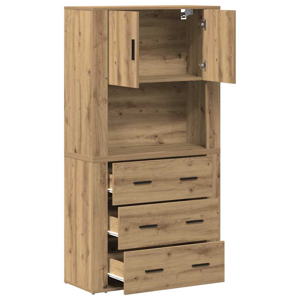 Highboard Artisan Oak 80 x 33 x 150 εκ Επεξεργασμένο ξύλο - Pakobazaar