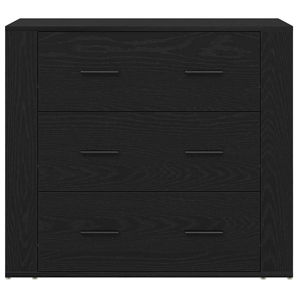 Highboard Μαύρη Οξυά 80 x 33 x 150 εκ Επεξεργασμένο ξύλο - Pakobazaar
