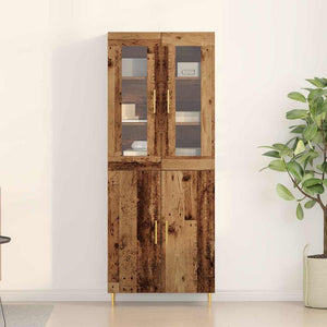 Highboard 2 τμχ. Παλιό ξύλο 69,5 x 34 x 180 εκ.