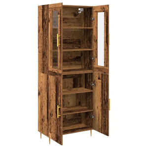 Highboard 2 τμχ. Παλιό ξύλο 69,5 x 34 x 180 εκ.