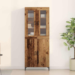 Highboard 2 pcs Παλαιό ξύλο 69,5 x 34 x 180 εκ. - Pakobazaar