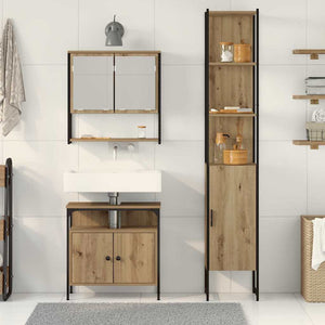 Σετ Επίπλων Μπάνιου 3 pcs Artisan Oak Επεξεργασμένο ξύλο - Pakobazaar