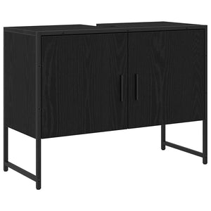Σετ Επίπλων Μπάνιου 3 τμχ. Μαύρο 33 x 33 x 113.5 εκ