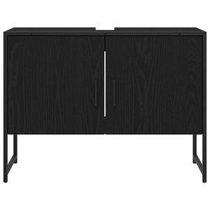 Σετ Επίπλων Μπάνιου 3 τμχ. Μαύρο 33 x 33 x 113.5 εκ