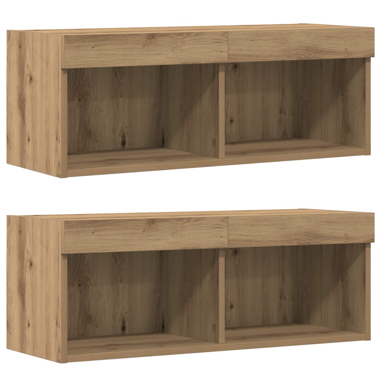 Σετ επίπλου τηλεόρασης 8 pcs artisan δρυς Επεξεργασμένο ξύλο