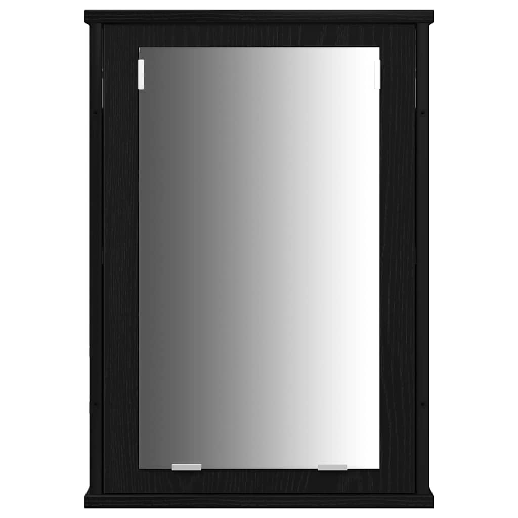 Μονάδες Νιπτήρα Μπάνιου με ράφι 3 pcs Μαύρο Επεξεργασμένο ξύλο